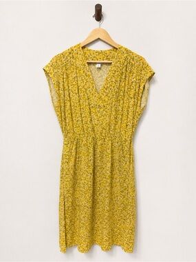 Old Navy Yellow Floral Midi Dress